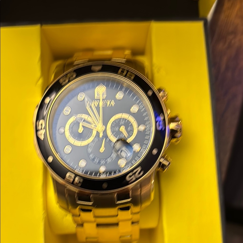 Invicta Gold and Black Men's Watch
